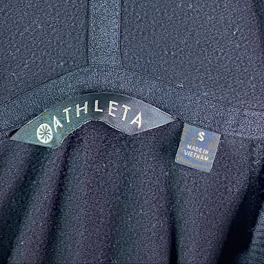 Athleta Black Wrap Crossover Split Back Hoodie Sm… - image 7